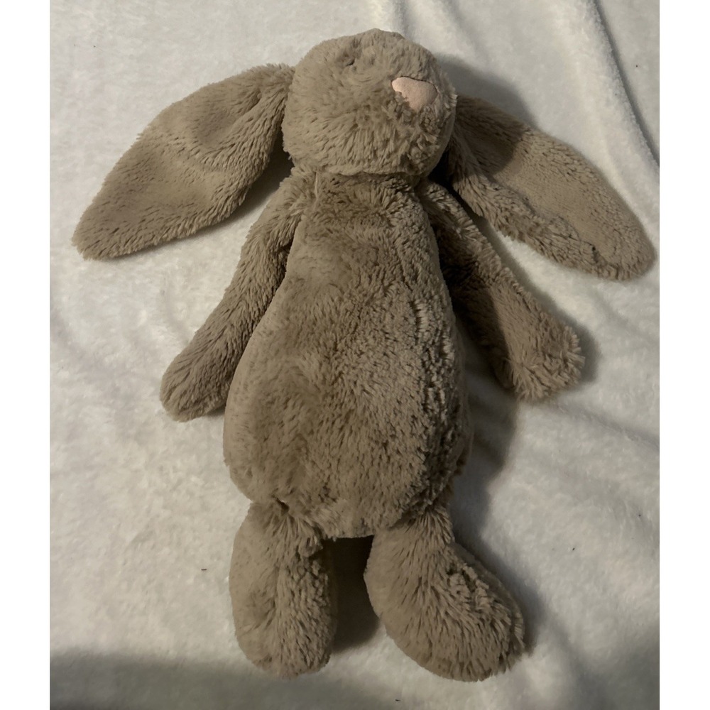 Jellycat Bashful Bunny Plush Toy London Plush Floppy 15" Beige Oatmeal